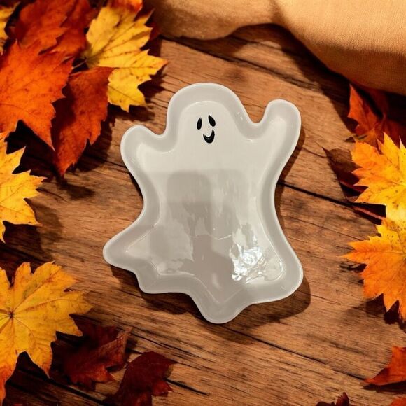 Celebrate It Halloween 10" Ghost Shaped Platter, Dining/Party Decor - Picture 1 of 5
